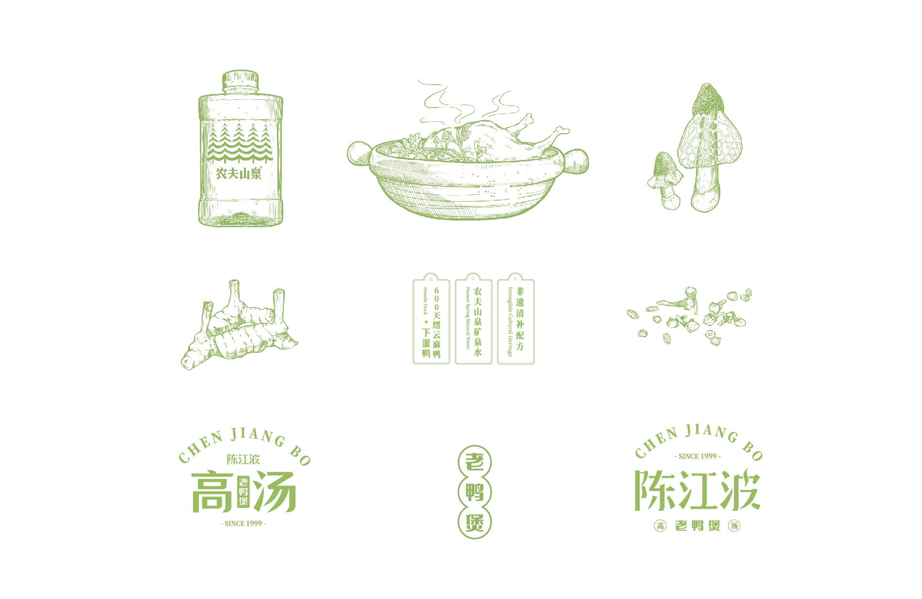 陳江波老鴨煲品牌策劃設計-餐飲vi設計-杭州達岸品牌策劃設計公司